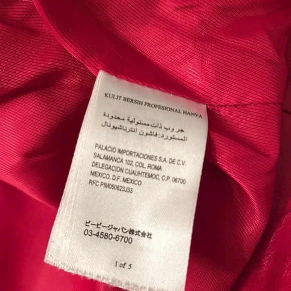 bebe  Y2K Vibrant Red Leather Jacket - Picture 9 of 9